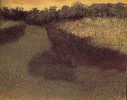 Edgar Degas Cornfield and tree line oil painting picture wholesale